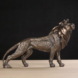 Statue-lion-résine-côté-droit
