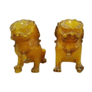 statuette Lion Ambre Sculpté