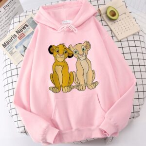 Sweat Femme Roi Lion Rose