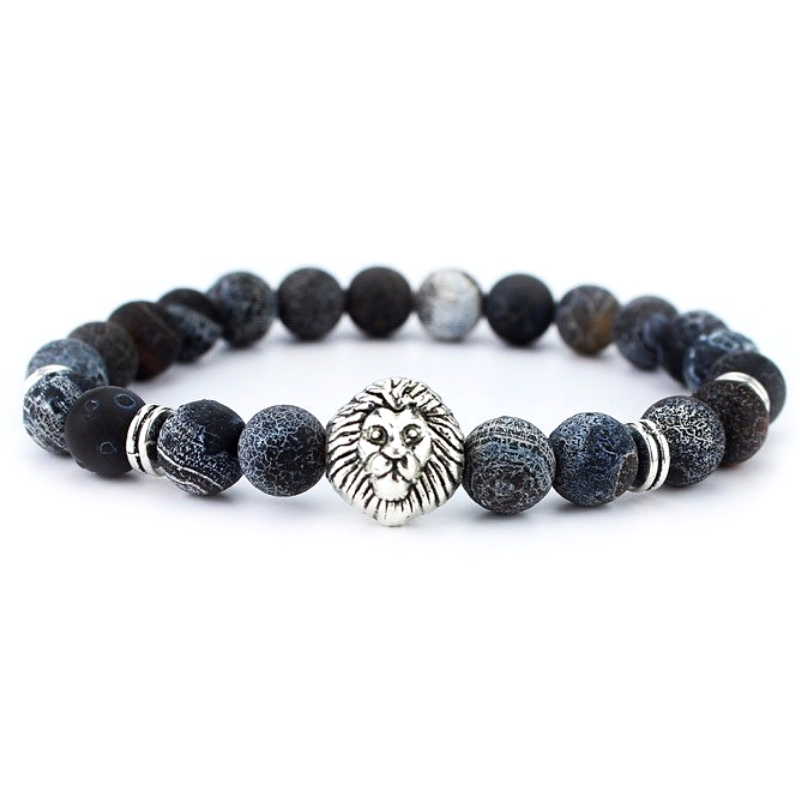 Bracelet Perle Hematite Lion