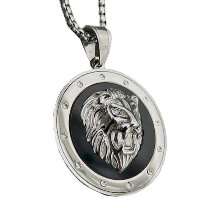 Pendentif tête de lion.
