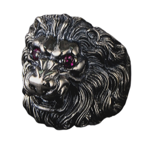 Bague Lion Yeux Rouge
