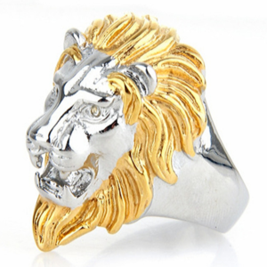 Bague Tête de Lion Acier