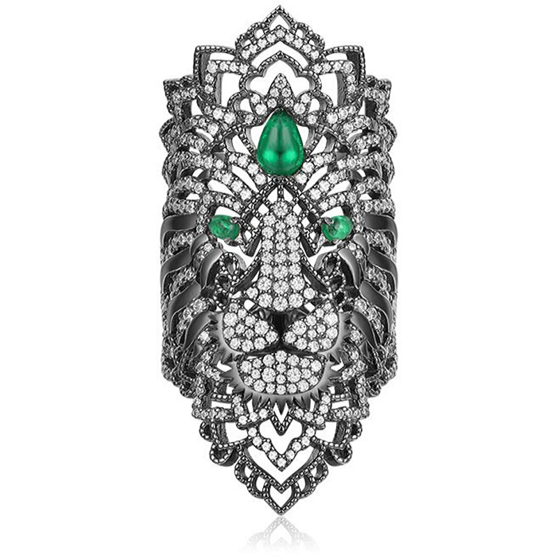 Bague Tête de Lion Argent Femme