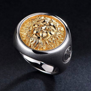 Chevalière Tête de Lion en Argent