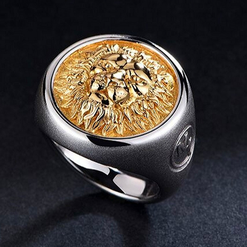 Chevalière Tête de Lion en Argent
