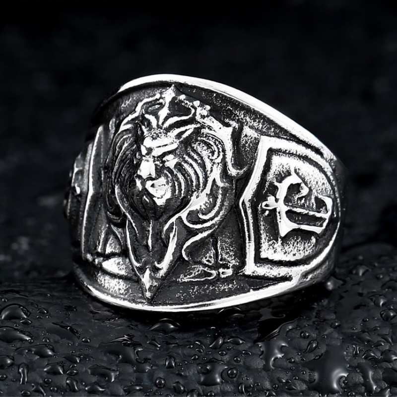 Bague argent Tête de Lion pas Cher