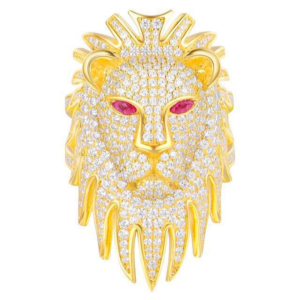 Bague Lion Or Rubis