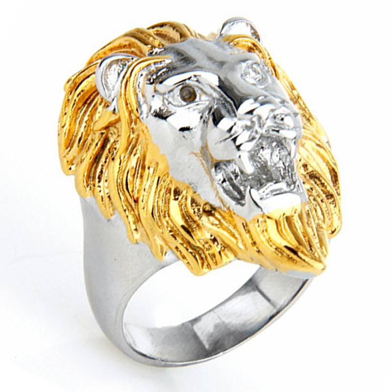 Bague Tête de Lion Acier