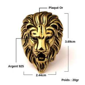 Bague gitan en Or Tête de Lion