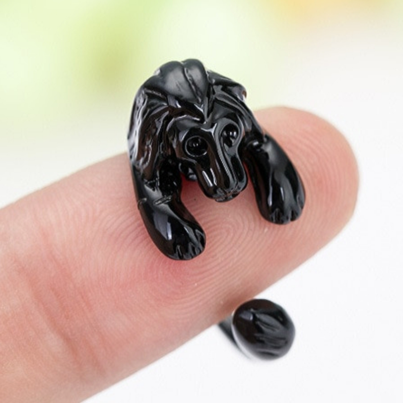 Bague Femme Lion noir