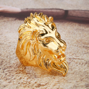 Bague Tête De Lion Gitan or