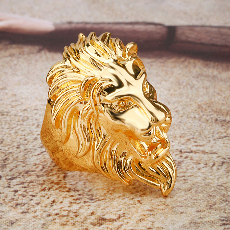 Bague Tête De Lion Gitan or