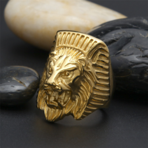 Bague en couleur Or tête de Lion