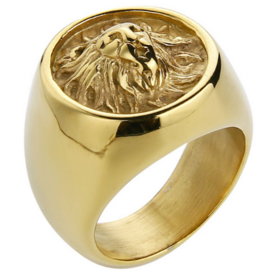 Bague Tête de Lion Or Jaune