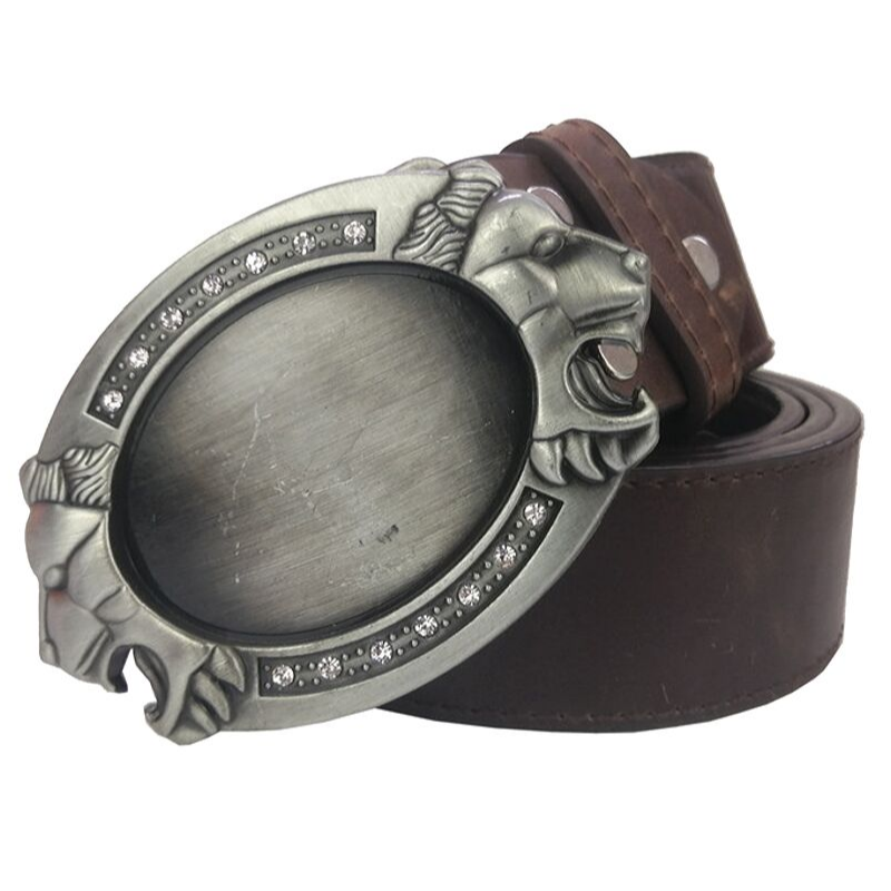 Ceinture boucle tête de lion.