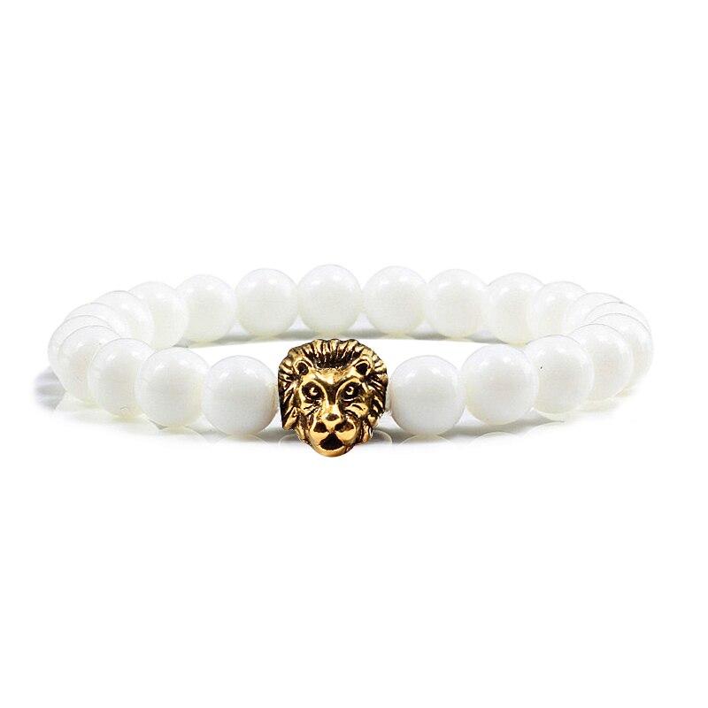 Bracelet Tête de Lion Blanche