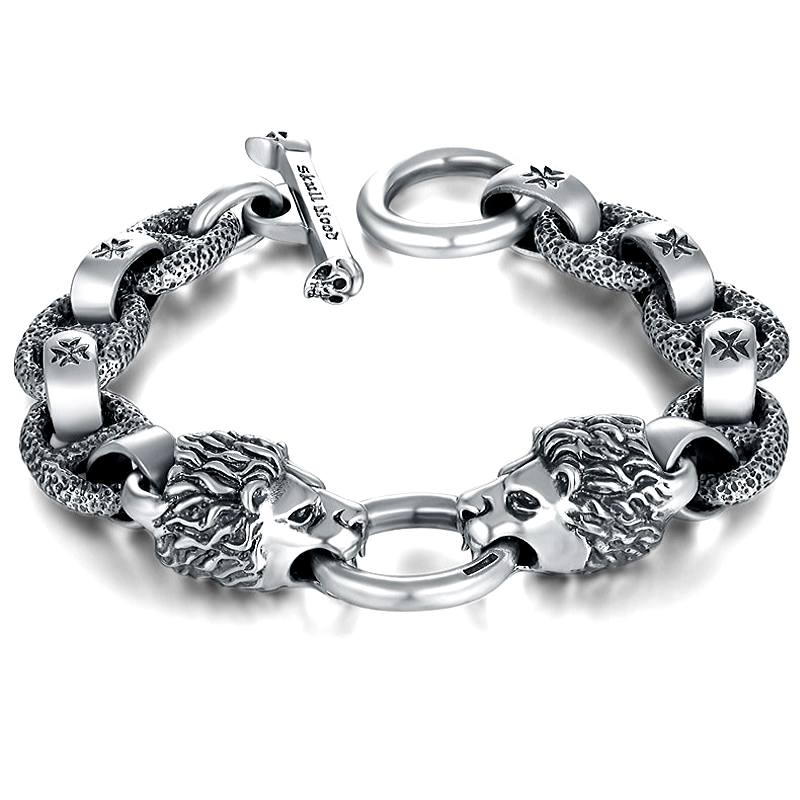 Bracelet Lion Homme Argent