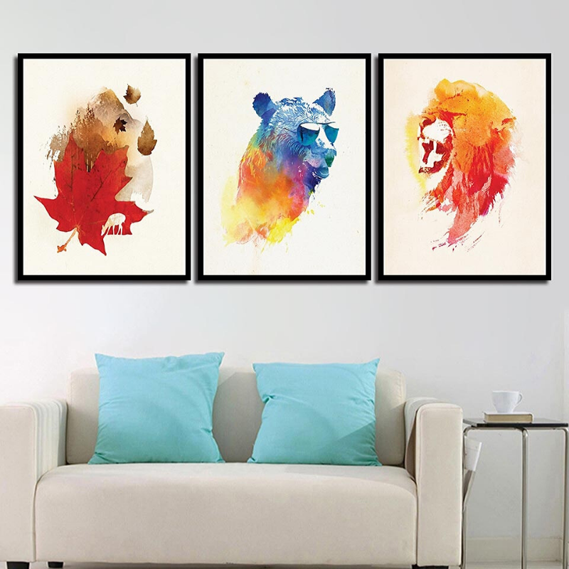 Décoration d'intérieur cadres animaux.