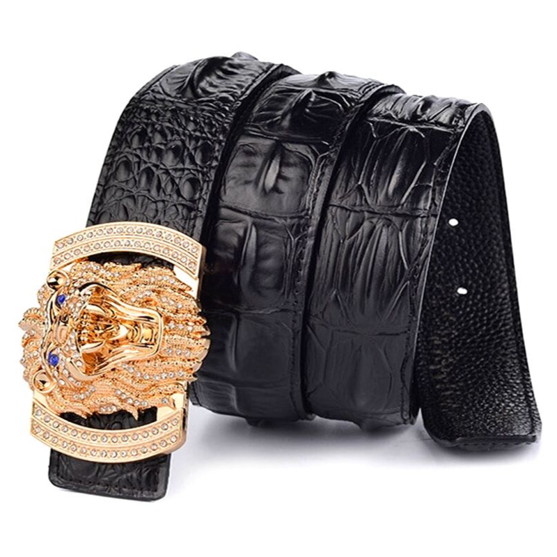 Ceinture lion noire.
