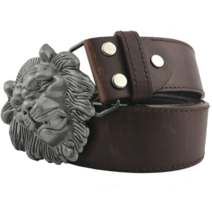 Ceinture Lion marron