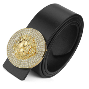 Ceinture tête de lion or.