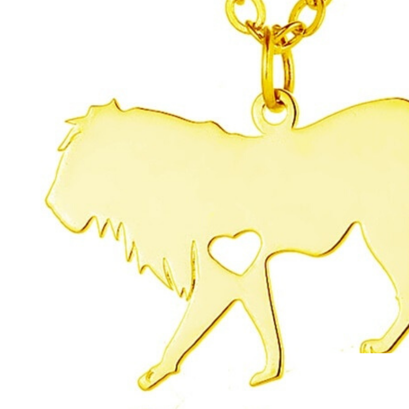 Collier lion femme.
