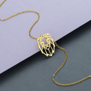 Bijou femme lion or.
