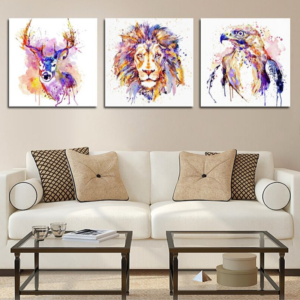 Toile peinture lion.