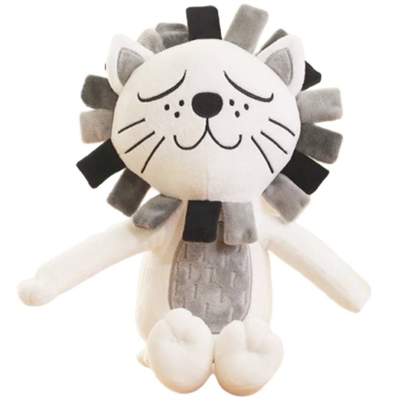 Peluche lion blanc.