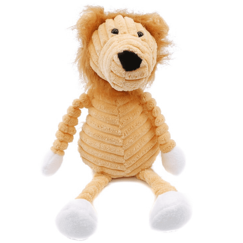 Doudou marron et blanc.