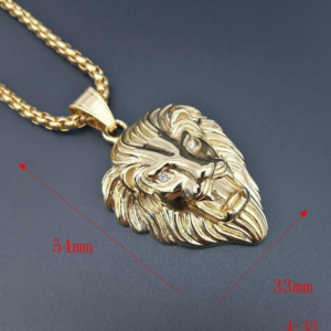 Pendentif lion grande taille pour homme.