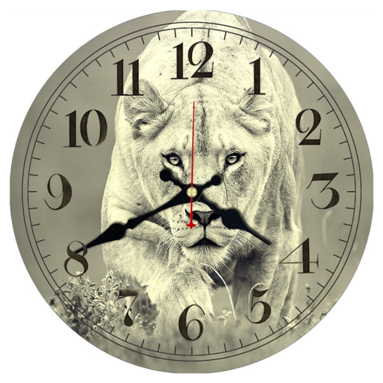Horloge Lion En Chasse
