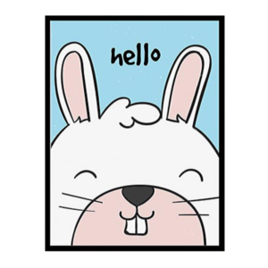 Cadre lapin enfant.