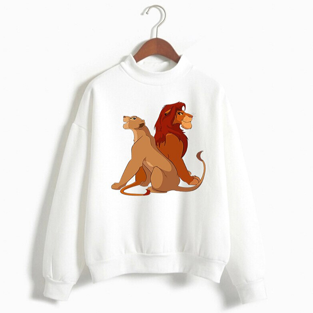 Roi lion pull adulte blanc.