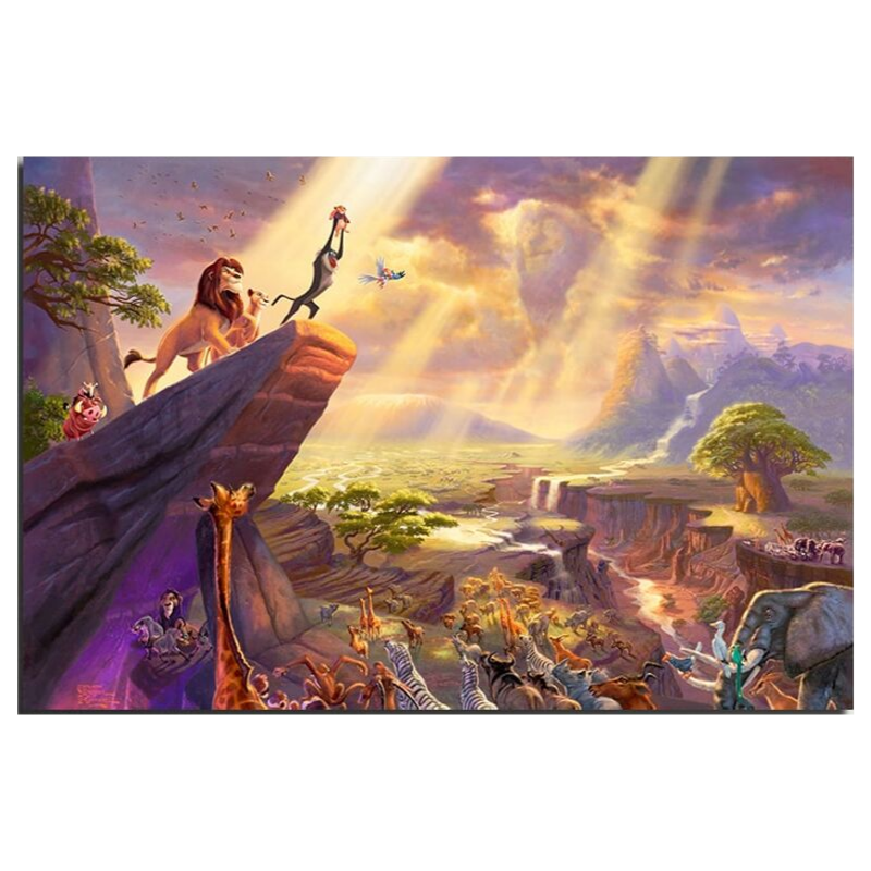 Tableau film le roi lion en couleurs.