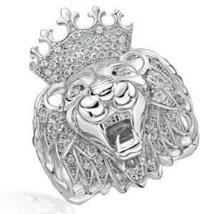 Bague Femme Lion Blanc