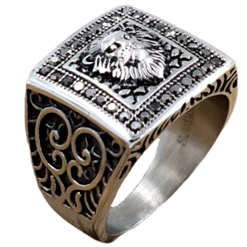 Chevalière Homme Argent Lion