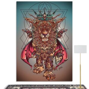 Lion nature sur toile pour décoration d'intérieur