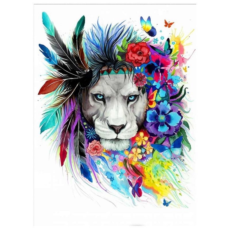 Décoration d'intérieur avec tête de lion