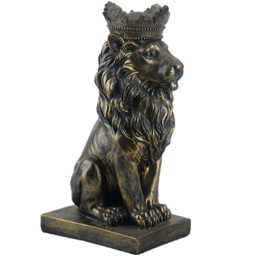 Statue lion bronze.