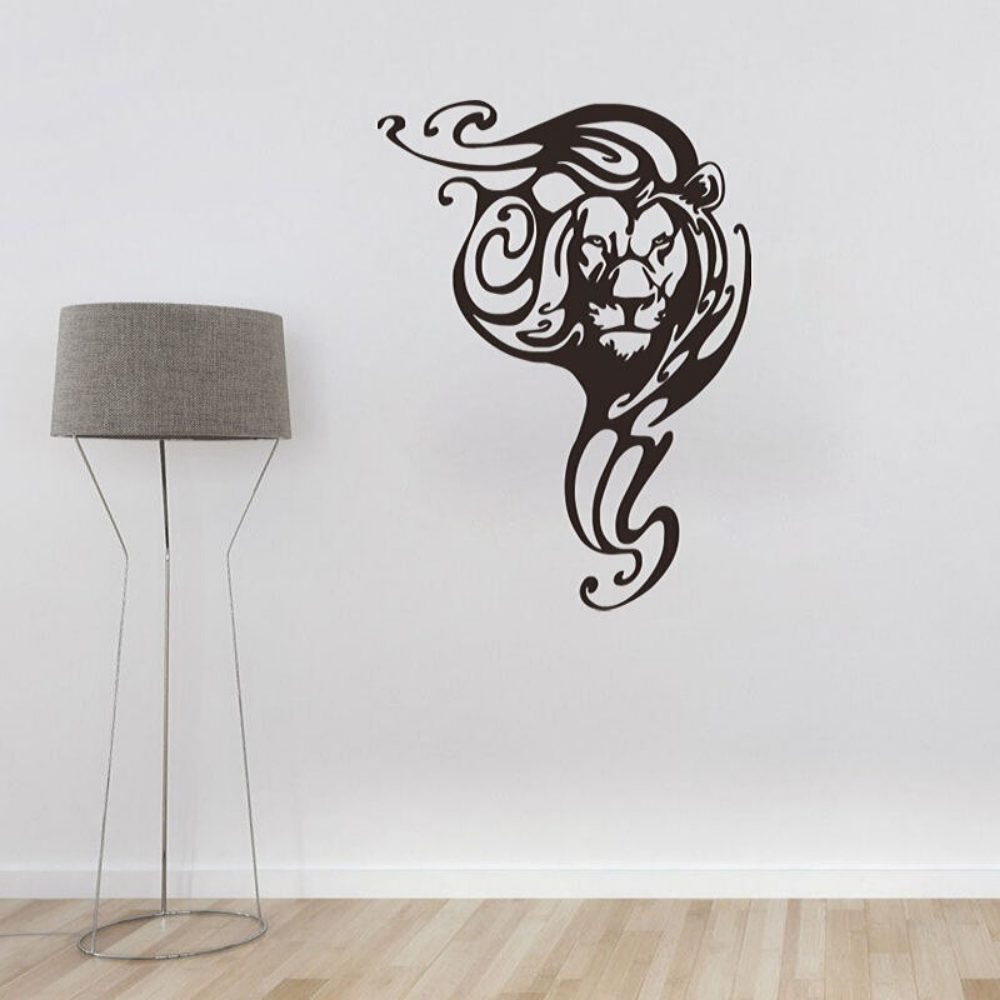 Sticker autocollant lion décor design.