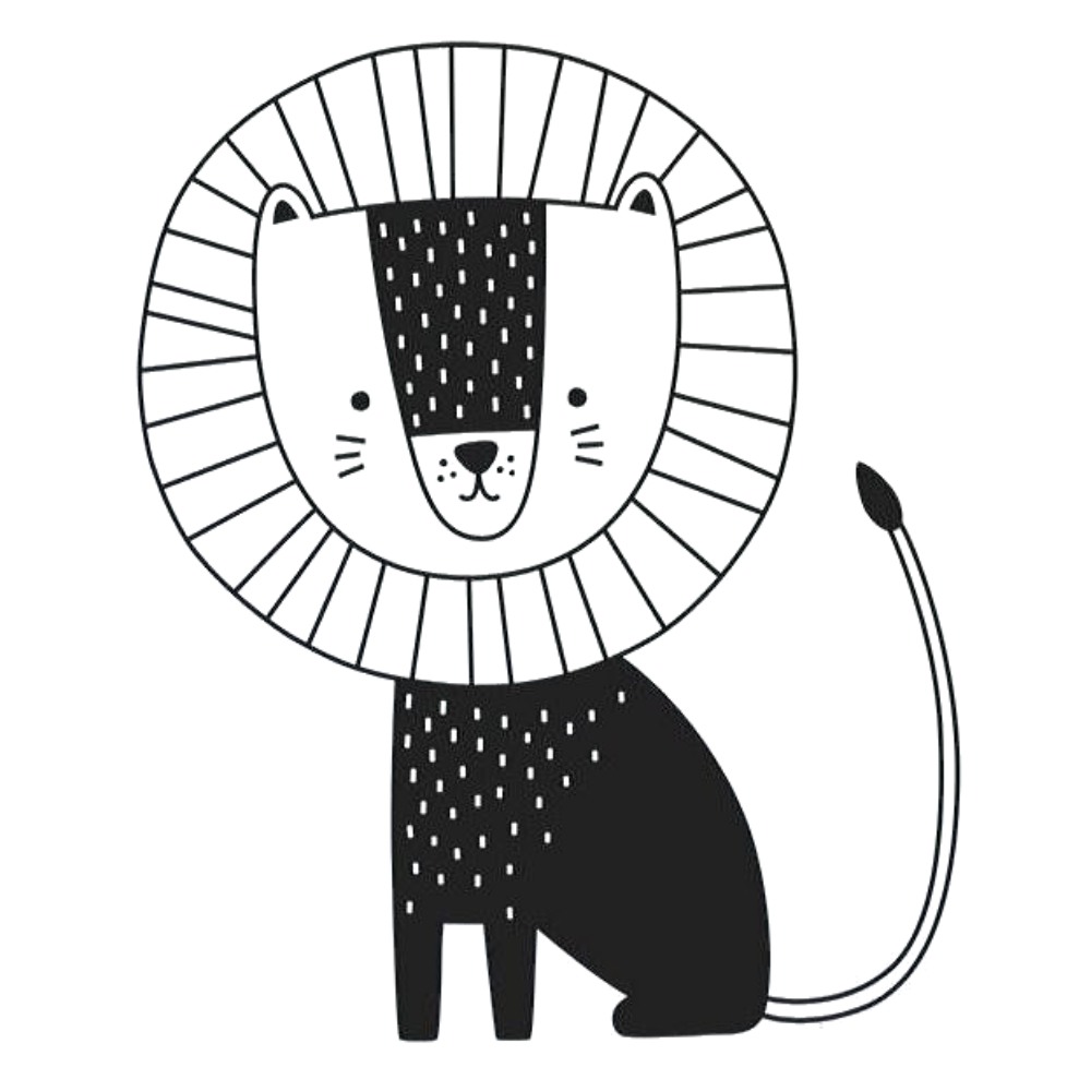 Sticker lion enfant.