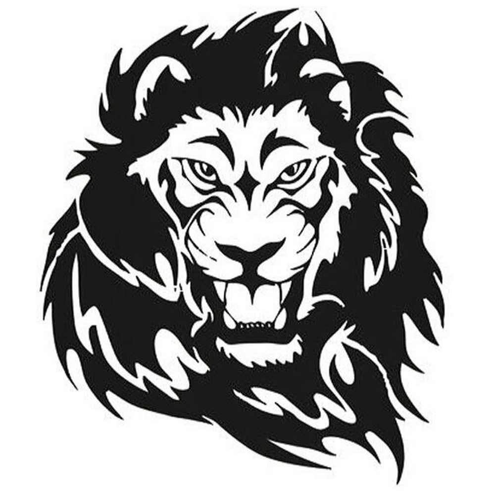 Sticker lion rugissant.