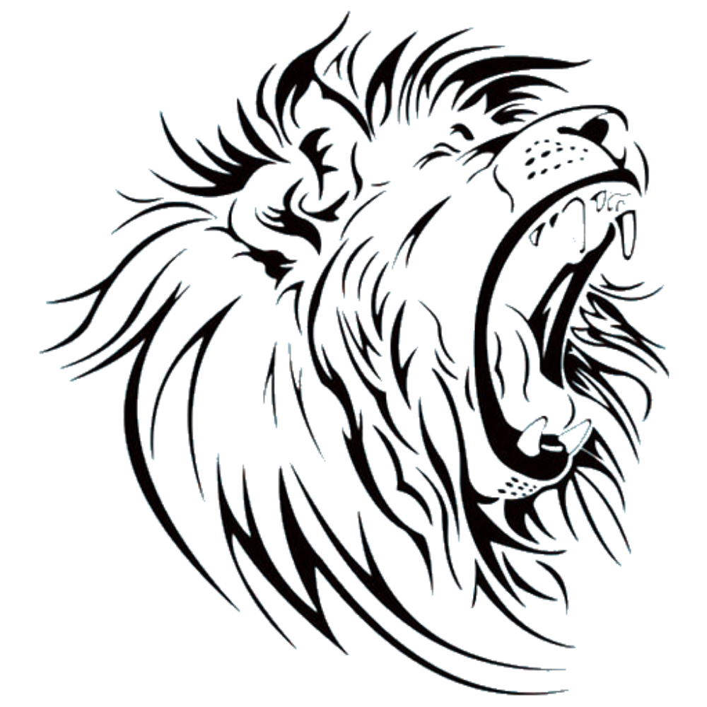 Sticker lion rugissant.