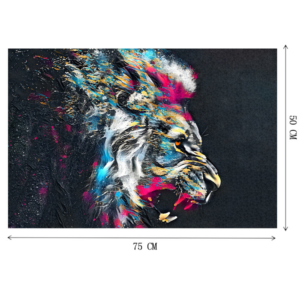 Puzzle tête de lion pour adulte.