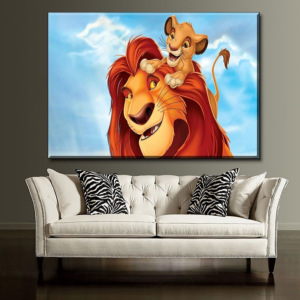Toile mufasa et simba.