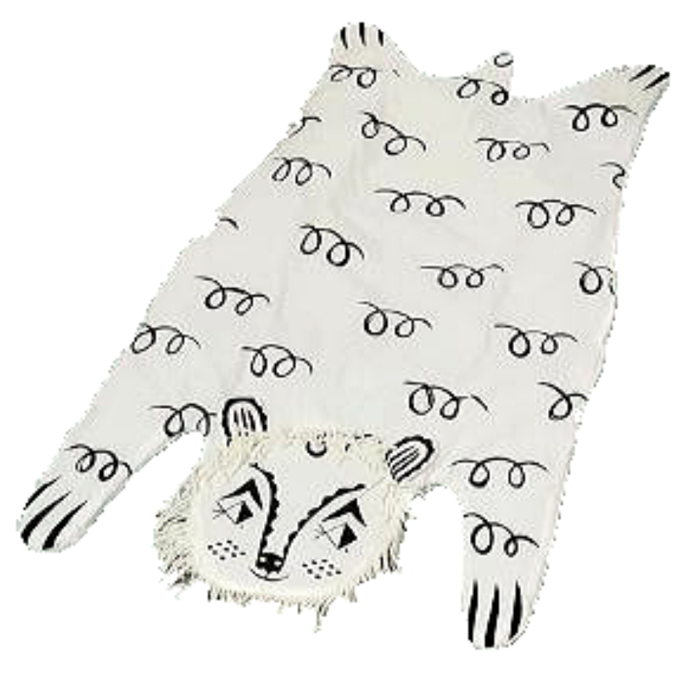 Tapis lion chambre enfant.