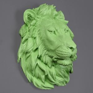 Tête de lion murale.