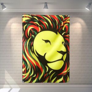 Drapeau tête de lion sénégal.